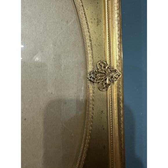 19th Century Empire Ormolu Convex Ornate Gilded Brass Louis XVI Picture Frame - Picture 4 of 10